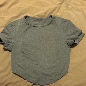 Zara Charcoal Gray Crop Top